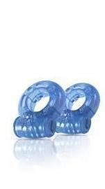 Stay Hard Vibrating Cock Ring 2 Pack Blue - Men's Toys - www.Coyha.com