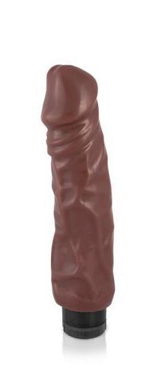 X5 Realistic Hard On 9 inches Vibrating Dildo - Brown - Vibrators - www.Coyha.com