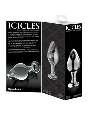 Icicles No 25 Glass Anal Plug Clear - Anal Toys - www.Coyha.com