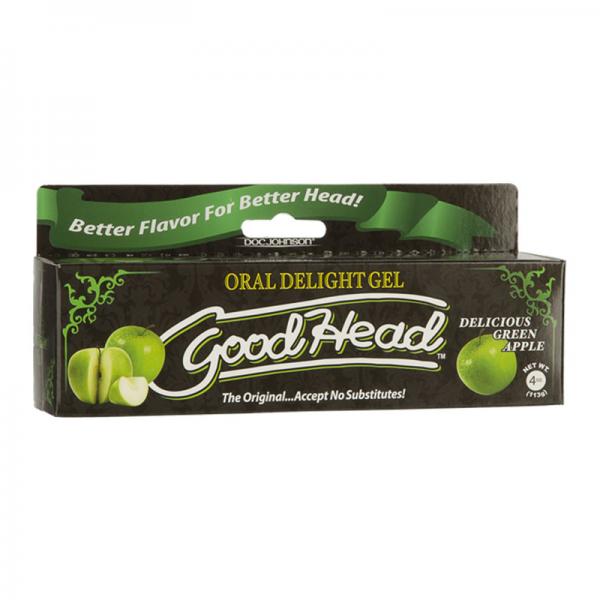 Goodhead Oral Delight Gel Green Apple 4oz Tube - Lubes & Lotions - www.Coyha.com