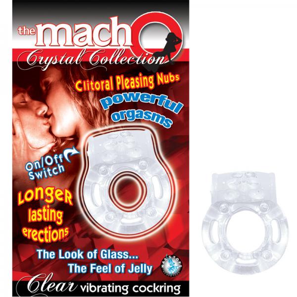 The Macho Crystal Collection Vibrating Cock Ring (clear) - Men's Toys - www.Coyha.com