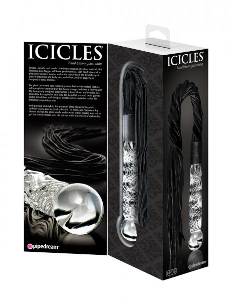 Icicles No 38 Glass Handle Cat O Nine Tails Whip - Bondage - www.Coyha.com