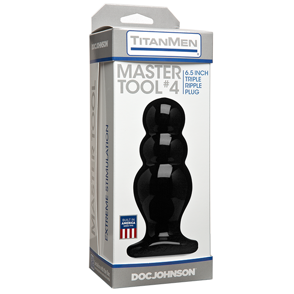 Titanmen Master Tool #4 Black Plug Anal Toys - www.Coyha.com