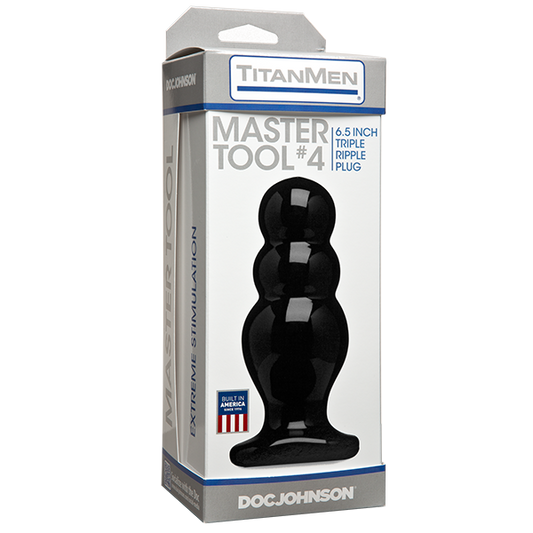 Titanmen Master Tool #4 Black Plug Anal Toys - www.Coyha.com