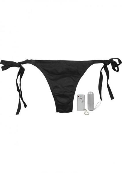 Vibro Panty Bikini 10 Function Remote Control Waterproof O/S - Black - Sexy Wear - www.Coyha.com