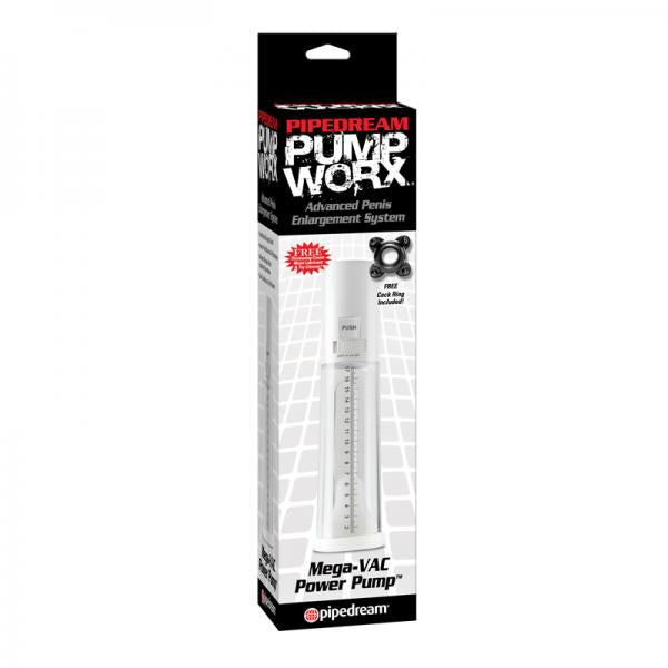 Pump Worx Mega Vac Power Pump White - Men's Toys - www.Coyha.com