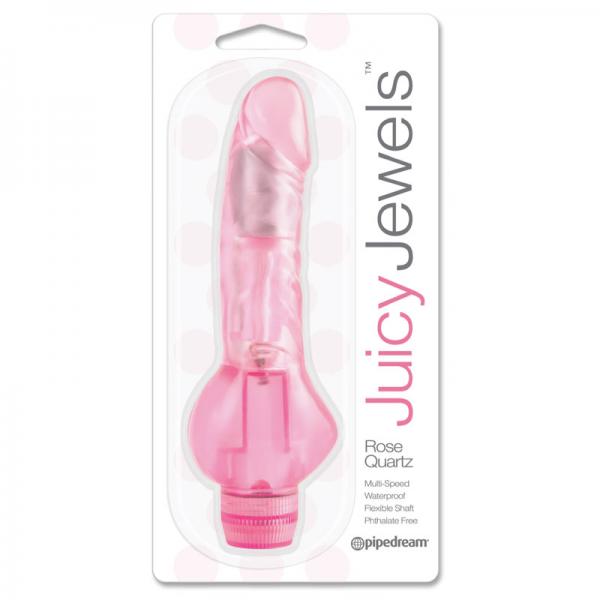 Juicy Jewels Rose Quartz Pink Realistic Vibrator - Vibrators - www.Coyha.com