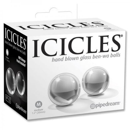 Icicles No 42 Medium Glass Ben Wa Balls Clear - Extras - www.Coyha.com