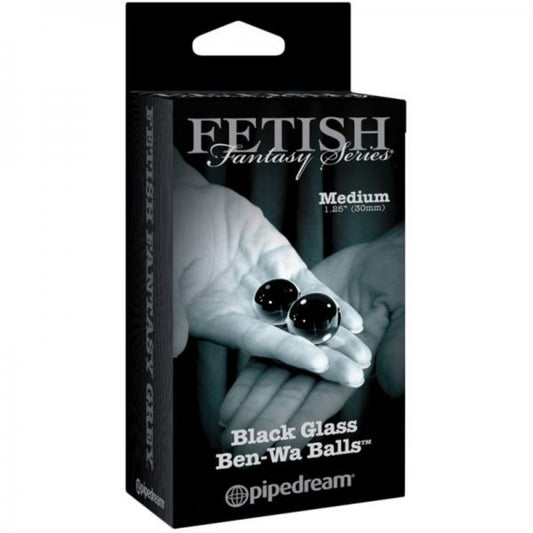 Fetish Fantasy Ltd. Ed. Medium Black Glass Ben-wa Balls - Extras - www.Coyha.com