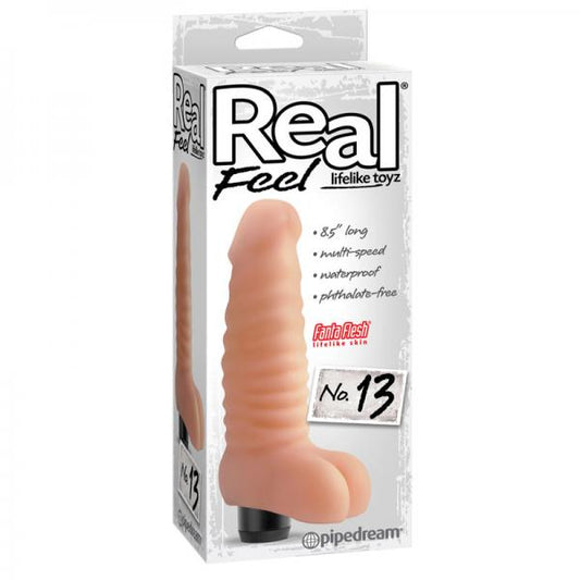 Real Feel No 13 Beige Vibrating Dildo - Vibrators - www.Coyha.com