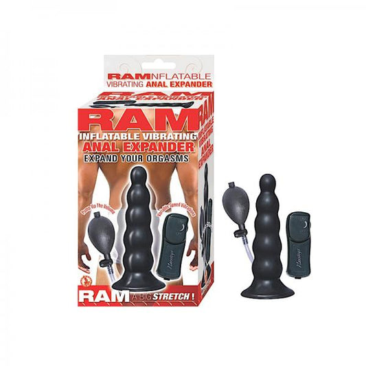 Ram Inflatable Vibrating Anal Expander Black - Anal Toys - www.Coyha.com