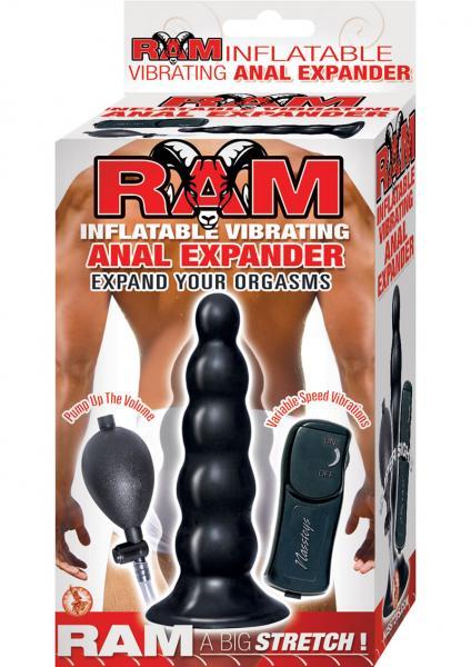 Ram Inflatable Vibrating Anal Expander Black - Anal Toys - www.Coyha.com