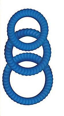 Ram Ultra Silicone Cocksweller C Rings Blue - Men's Toys - www.Coyha.com