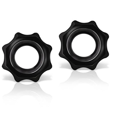 Stay Hard Nutz 2 Black Cock Rings - Men's Toys - www.Coyha.com