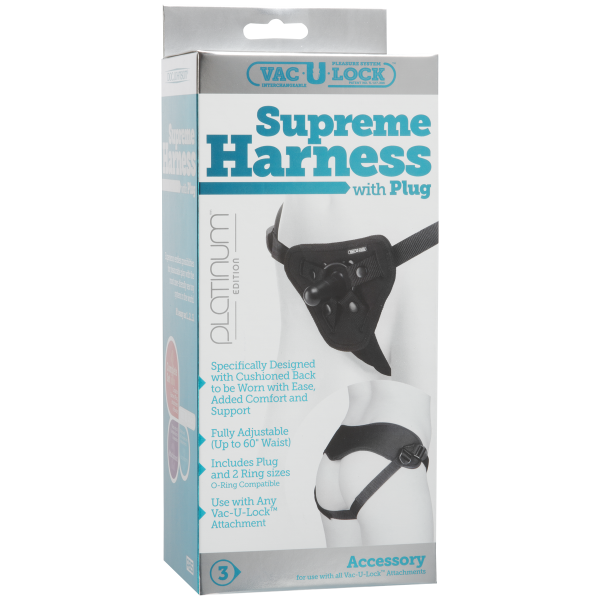 Vac-U-Lock Supreme Harness - Black - Dildos - www.Coyha.com