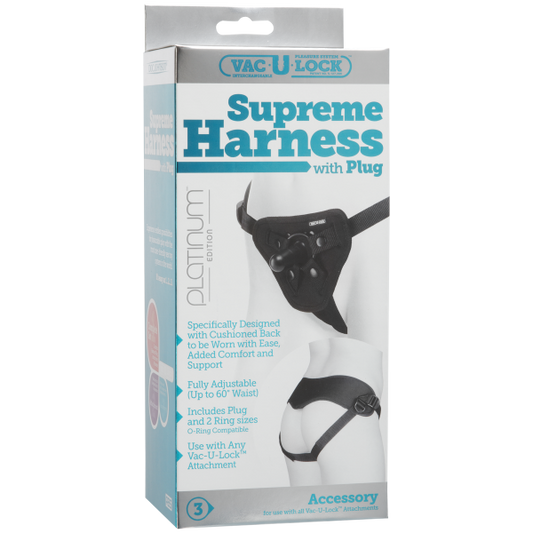 Vac-U-Lock Supreme Harness - Black - Dildos - www.Coyha.com