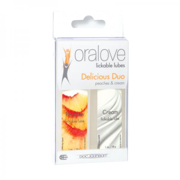 Oralove Delicious Duo Lickable Lubes Peaches and Cream - Lubes & Lotions - www.Coyha.com