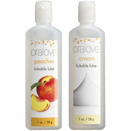 Oralove Delicious Duo Lickable Lubes Peaches and Cream - Lubes & Lotions - www.Coyha.com