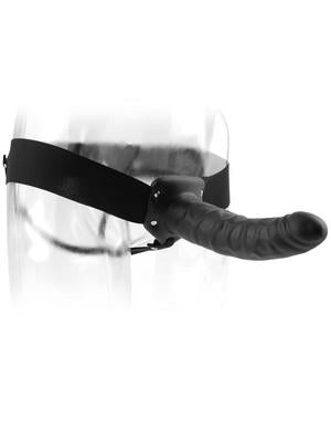 Fetish Fantasy 8 inches Hollow Strap On Black - Men's Toys - www.Coyha.com