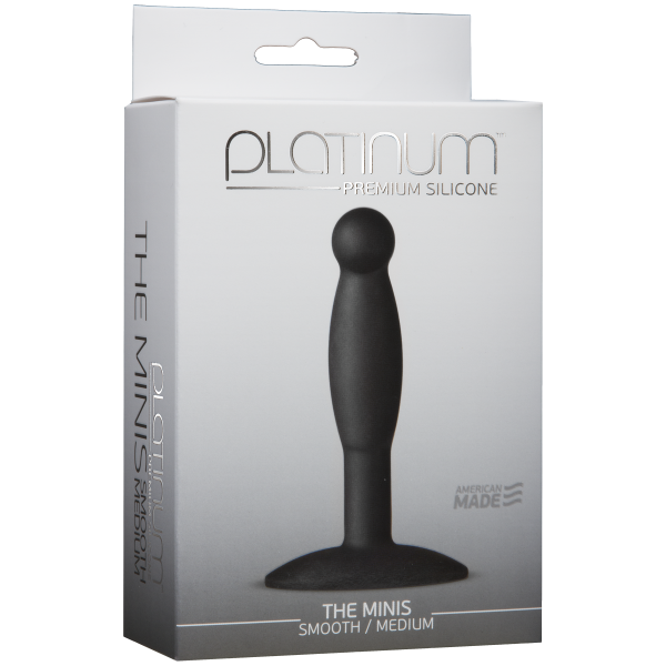 Platinum Premium Silicone The Minis Smooth Medium Black - Anal Toys - www.Coyha.com