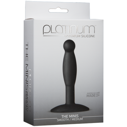 Platinum Premium Silicone The Minis Smooth Medium Black - Anal Toys - www.Coyha.com