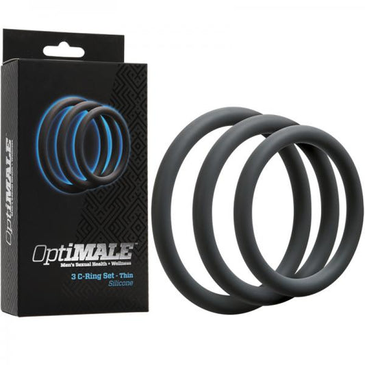 Optimale 3 C-Ring Thin Set Slate - Men's Toys - www.Coyha.com