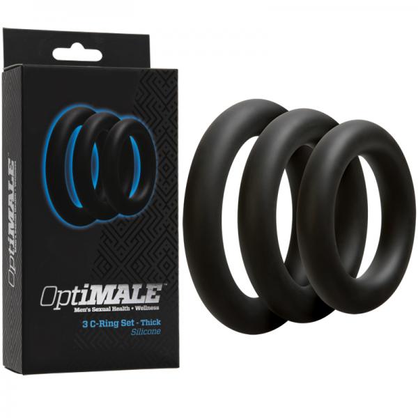 Optimale 3 C Ring Set Thick Black - Men's Toys - www.Coyha.com