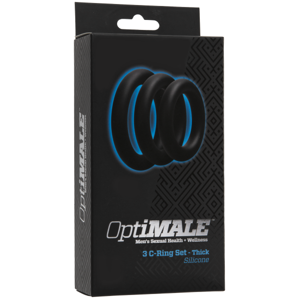 Optimale 3 C Ring Set Thick Black - Men's Toys - www.Coyha.com