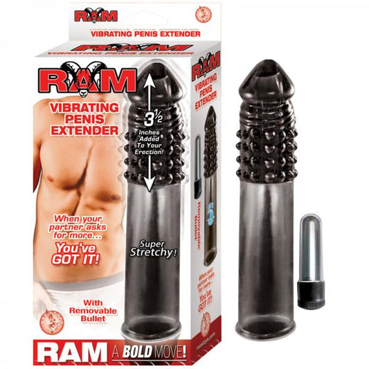 Ram Vibrating Penis Extender Smoke - Men's Toys - www.Coyha.com