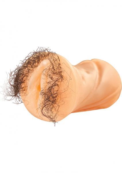 Hairy Kim Travel Pussy Masturbator Beige - Men's Toys - www.Coyha.com