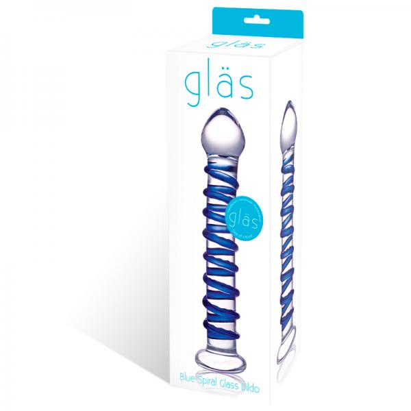 Glas Blue Spiral Glass Dildo - Dildos - www.Coyha.com