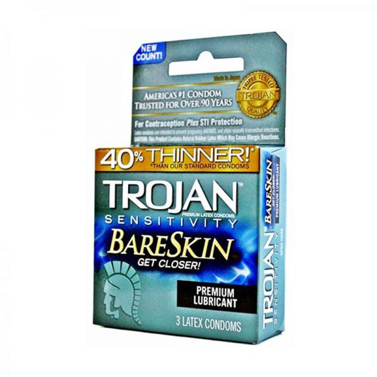 Trojan Bareskin Thinner Latex Condoms (3 Pack) - Extras - www.Coyha.com