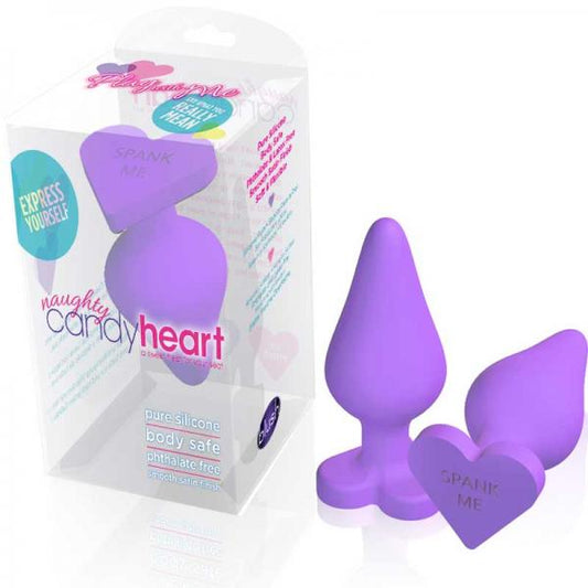 Naughty Candy Hearts Purple Butt Plug - Anal Toys - www.Coyha.com