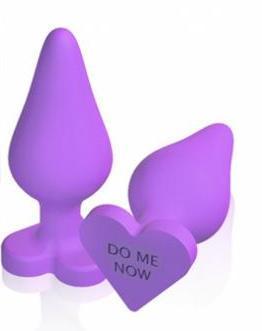 Naughty Candy Hearts Purple Butt Plug - Anal Toys - www.Coyha.com