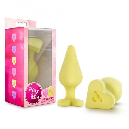 Naughty Candy Heart Yellow Butt Plug - Anal Toys - www.Coyha.com