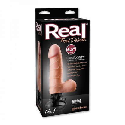 Real Feel Deluxe No 1 6.5 Inches Beige Vibrating Dildo - Vibrators - www.Coyha.com