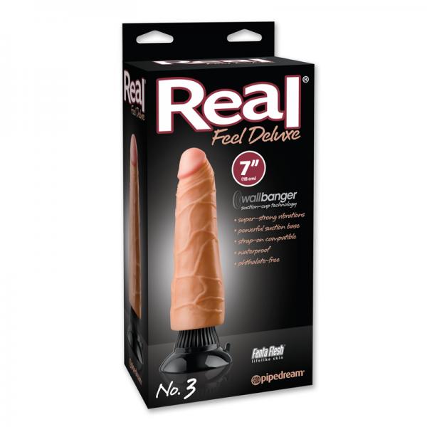 Real Feel Deluxe No 3 7 inches Vibrator Beige - Vibrators - www.Coyha.com