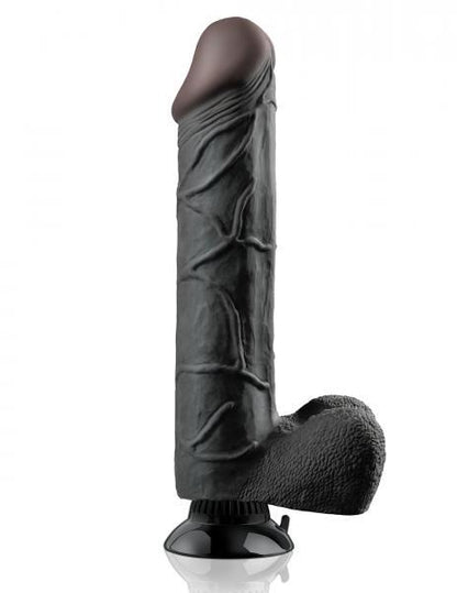 Real Feel Deluxe No.12 Black Vibrating Dildo - Vibrators - www.Coyha.com