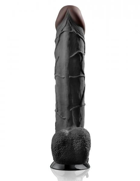 Real Feel Deluxe No.12 Black Vibrating Dildo - Vibrators - www.Coyha.com