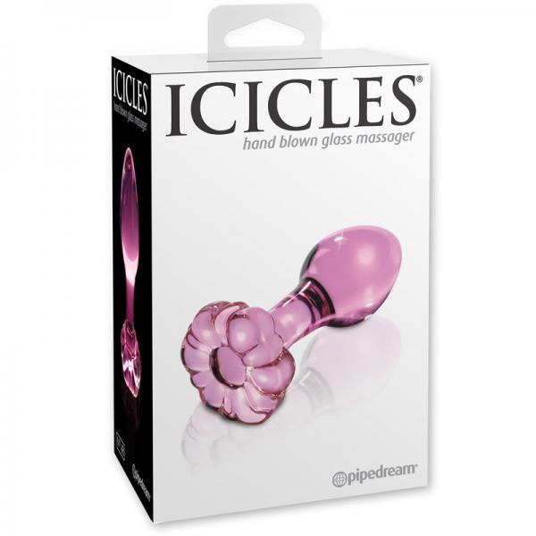 Icicles No 48 Pink Glass Butt Plug - Anal Toys - www.Coyha.com