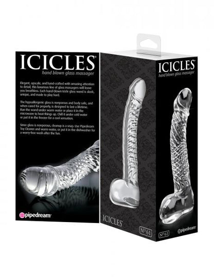 Icicles No 61 Clear Glass Realistic Dildo - Dildos - www.Coyha.com