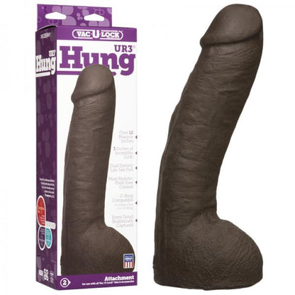 Vac-U-Lock 12in Ultraskyn Hung Dong - Brown - Dildos - www.Coyha.com