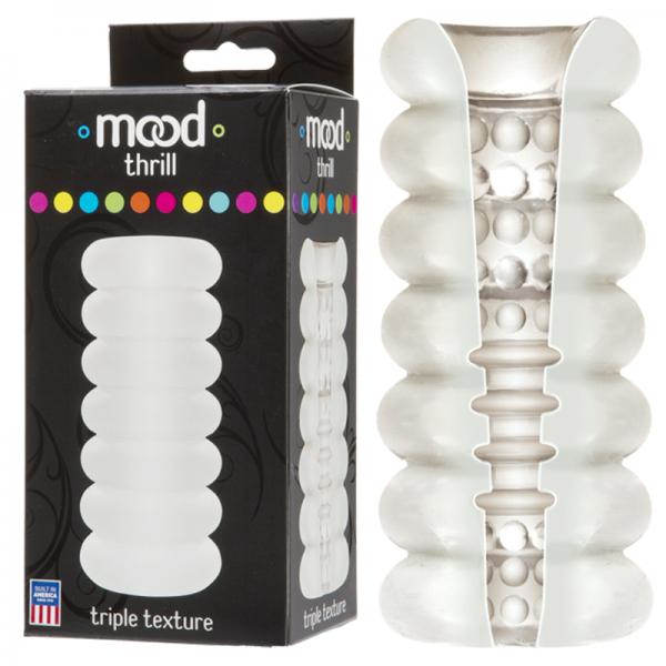 Mood Thrill Triple Texture Masturbator Frost - Men's Toys - www.Coyha.com