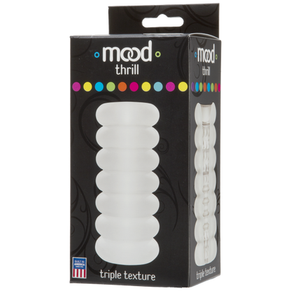 Mood Thrill Triple Texture Masturbator Frost - Men's Toys - www.Coyha.com