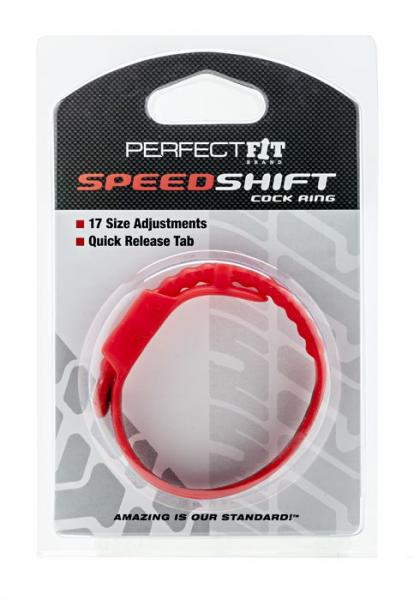 Speed Shift 17 Adjustments Red Cock Ring - Men's Toys - www.Coyha.com