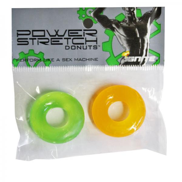 Power Stretch Donuts 2 Pack Orange/Green Rings - Men's Toys - www.Coyha.com