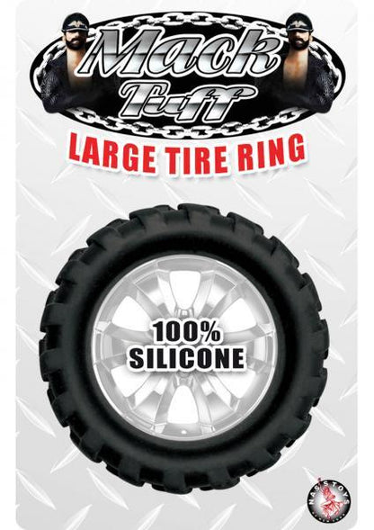 Mack Tuff Large Silicone Tire Ring Black - Men's Toys - www.Coyha.com