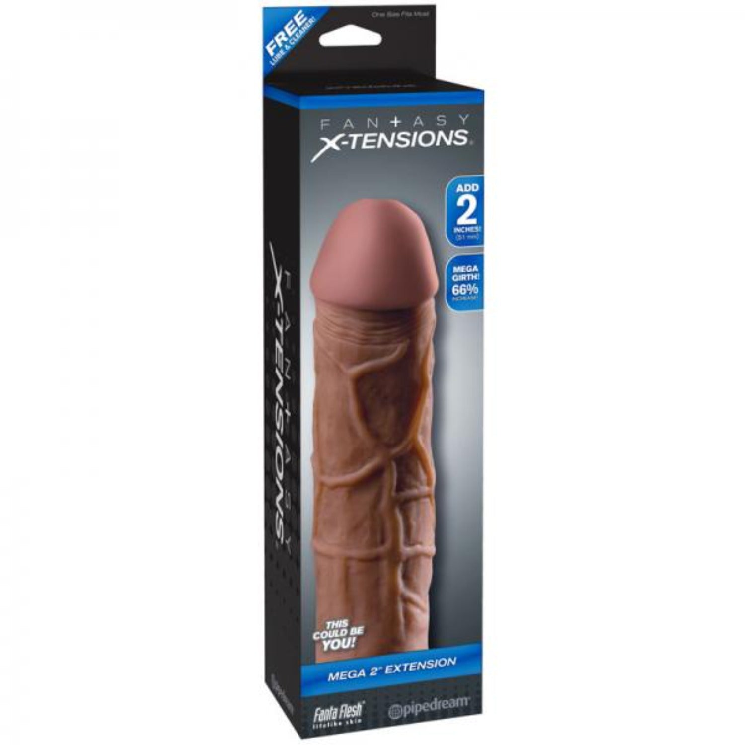 Mega 2 Inch Penis Extension - Brown - Men's Toys - www.Coyha.com