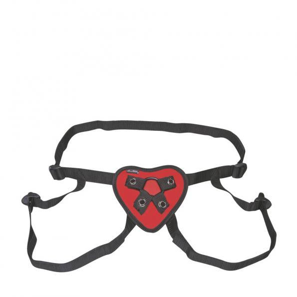 Lux Fetish Red Heart Strap On Harness O/S - Dildos - www.Coyha.com