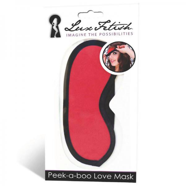 Lux Fetish Peek-A-Boo Love Mask Red O/S - Bondage - www.Coyha.com